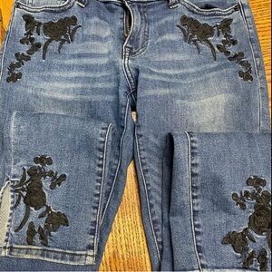 Embroidered Blue Jeans